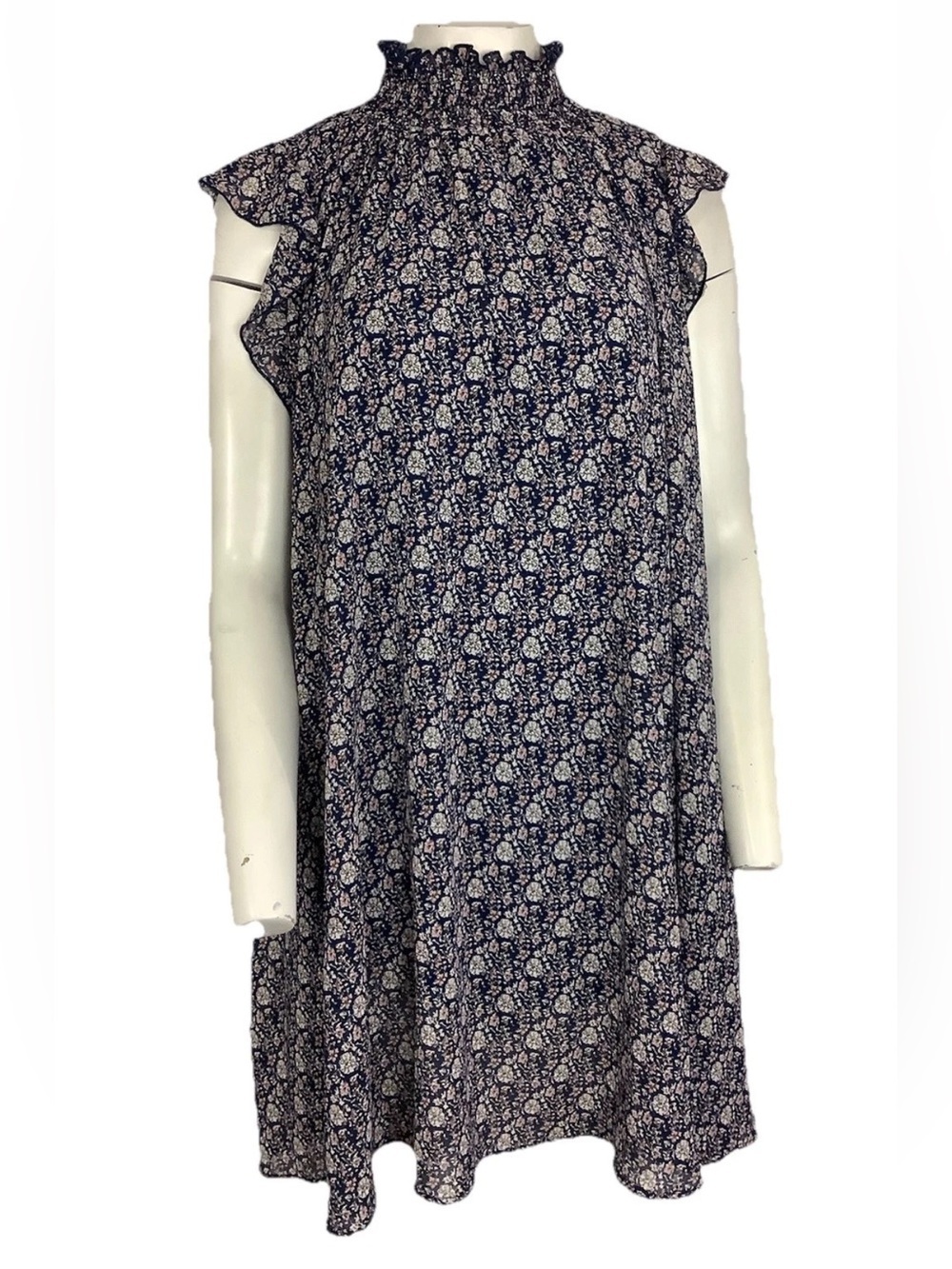 Code Mode Sz M Swing Hem Layered Floral Print Boho Cowgirl Festival Dress